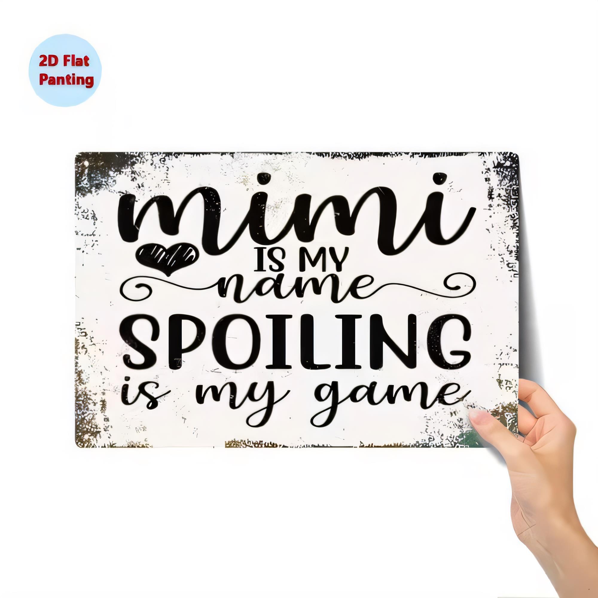 Baby Nursery Game - Placa de Metal Vintage MIMI IS