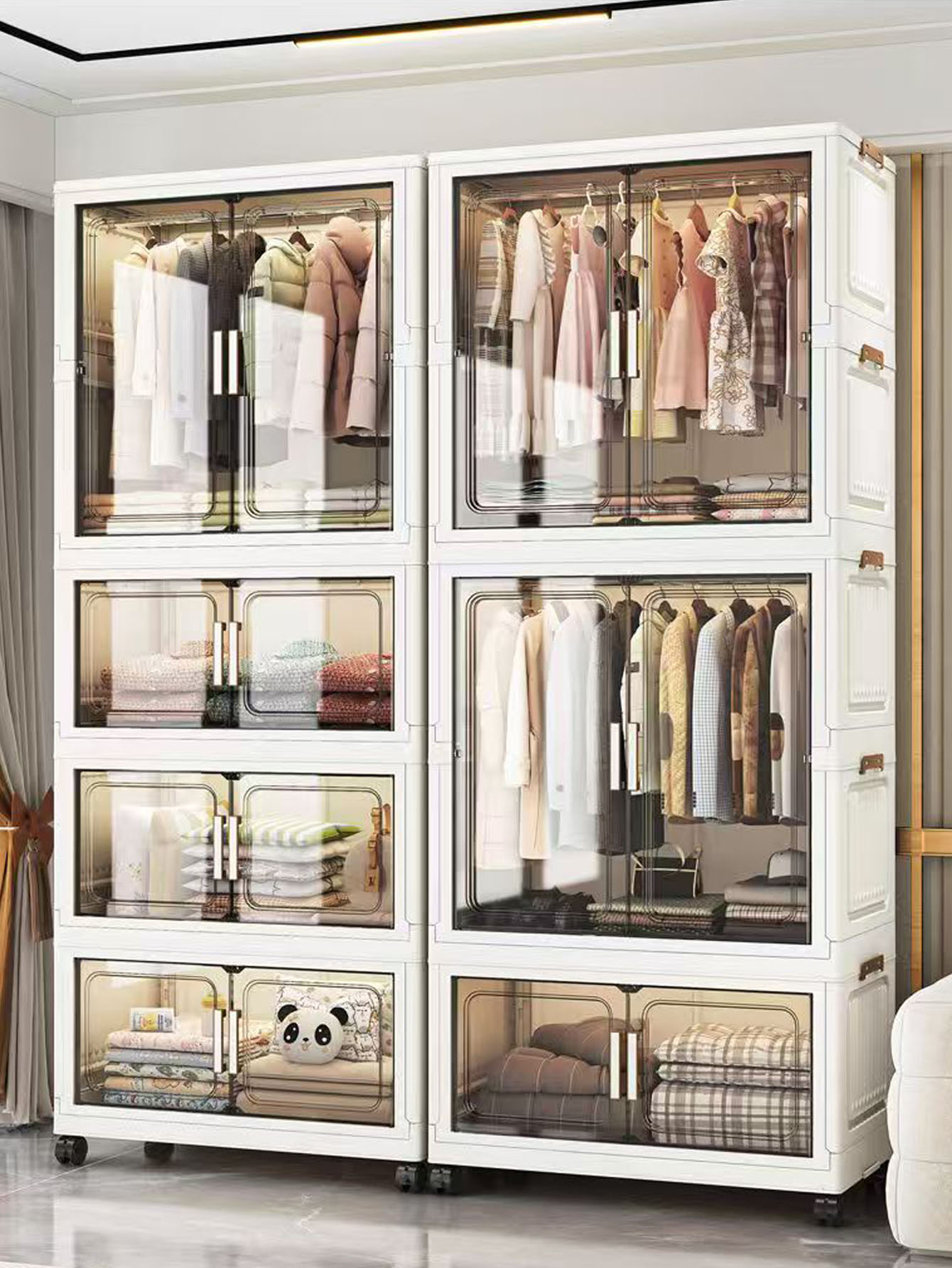 Closet Organizer Baby - Armário de Armazenamento de Plástico Multi-Camadas