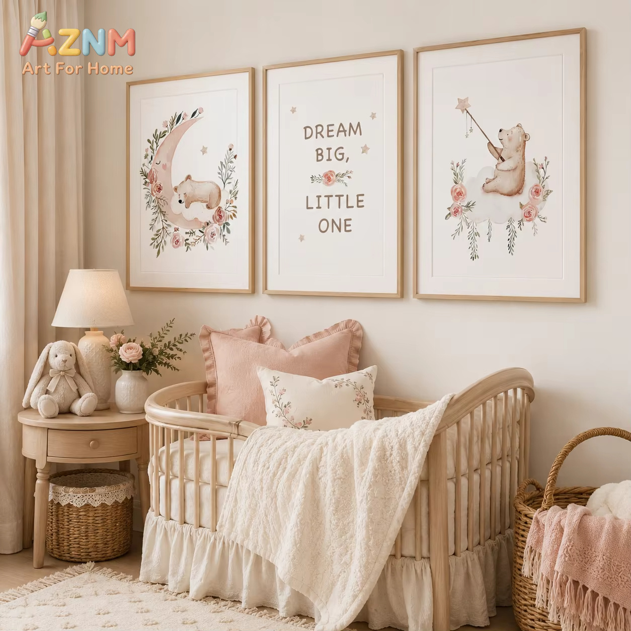 Baby Boy Nursery Quotes - Arte de parede com flores para