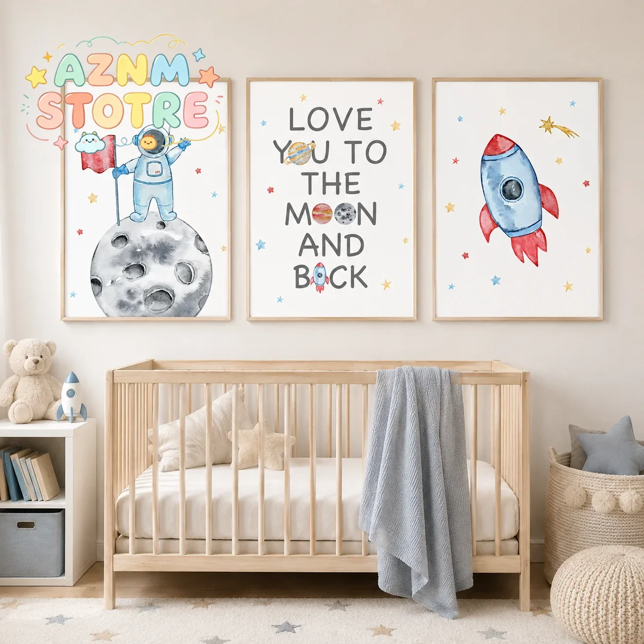 Baby Boy Nursery Quotes - Arte de Parede para Quarto de
