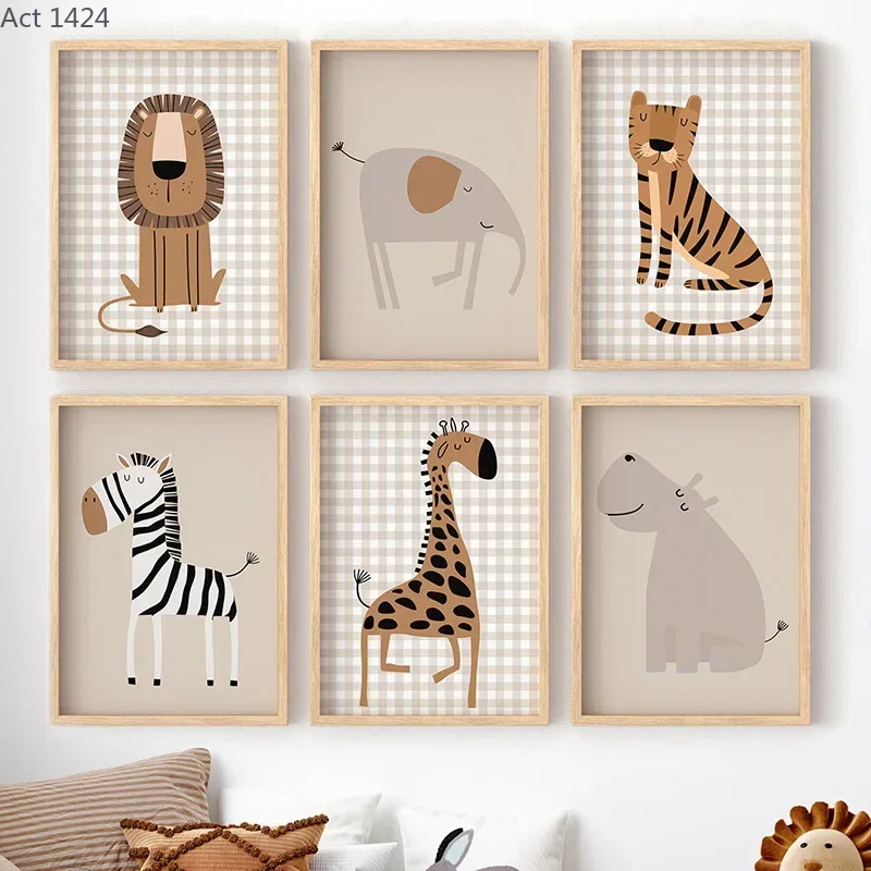 Baby Nursery Jungle - Arte de Parede de Animais da