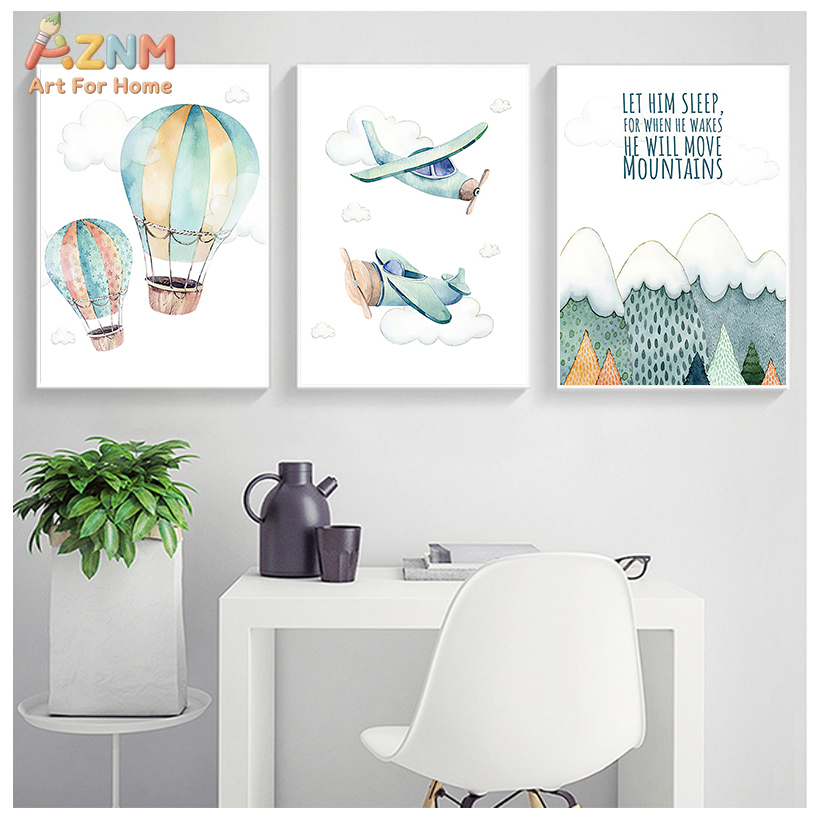 Baby Boy Nursery Quotes - AZNM Quadro Decorativo em Tela com
