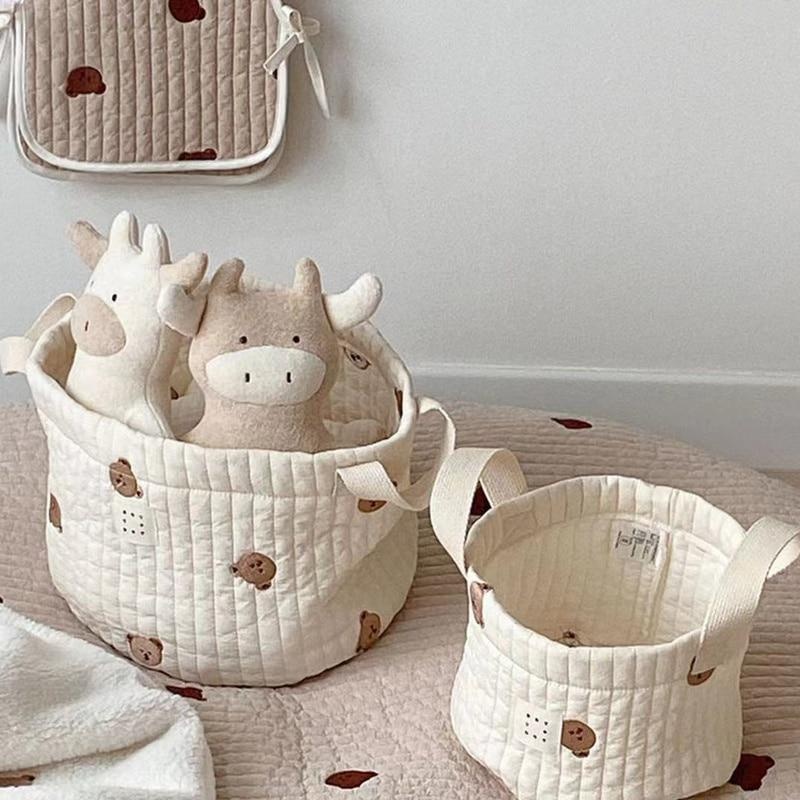 Closet Organizer Baby - Urso bonito bordado saco de fraldas