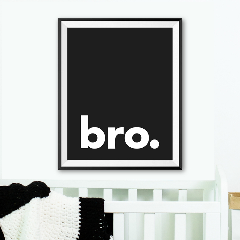 Baby Boy Nursery Quotes - Irmão, meu. Impressão minimalista tipografia poster