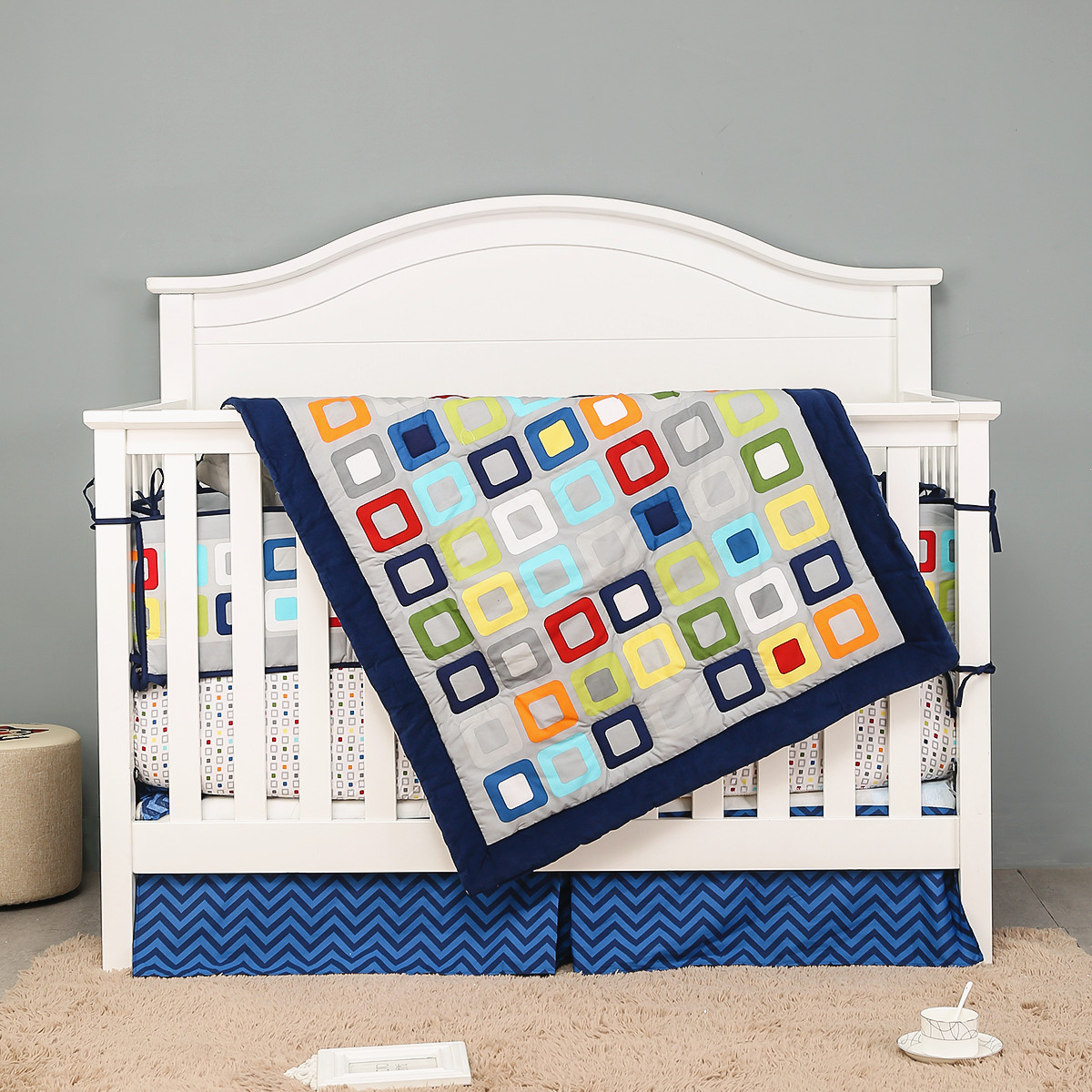 Baby Nursery Bedding Sets - 7 pçs conjunto de cama berço