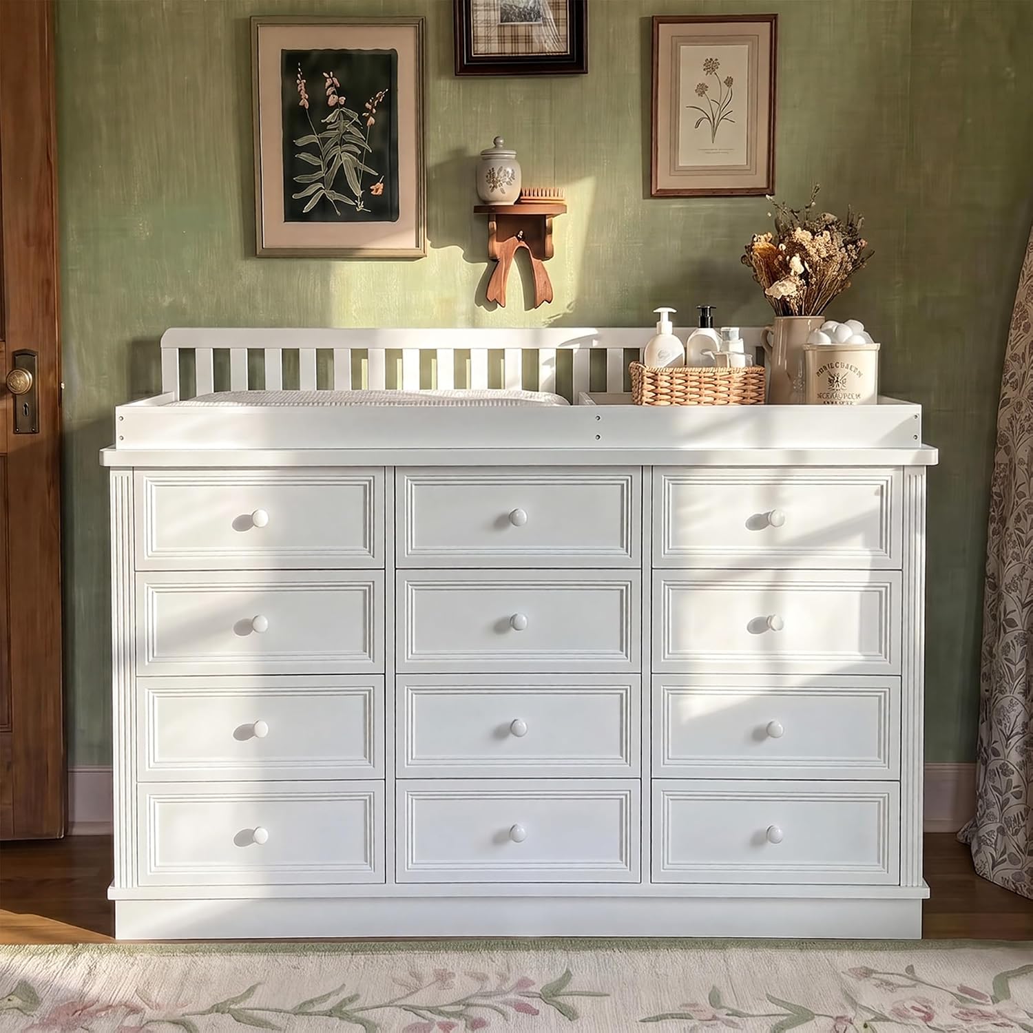 Baby Nursery Dresser - Cômoda Trocador de Bebê, Estação de