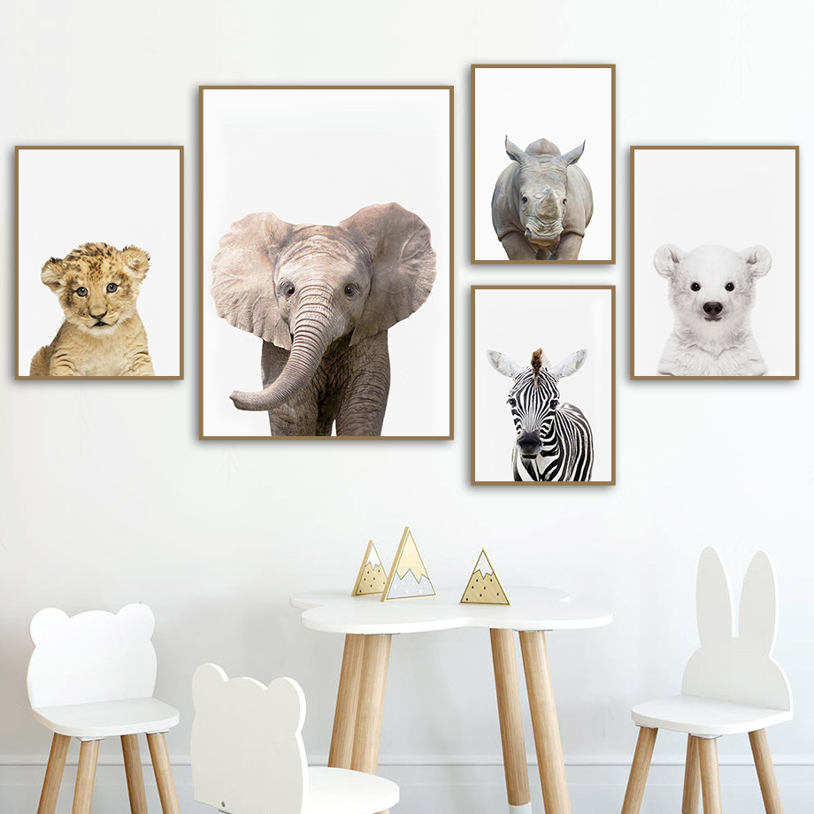 Baby Nursery Jungle - 1 peça de pintura em tela