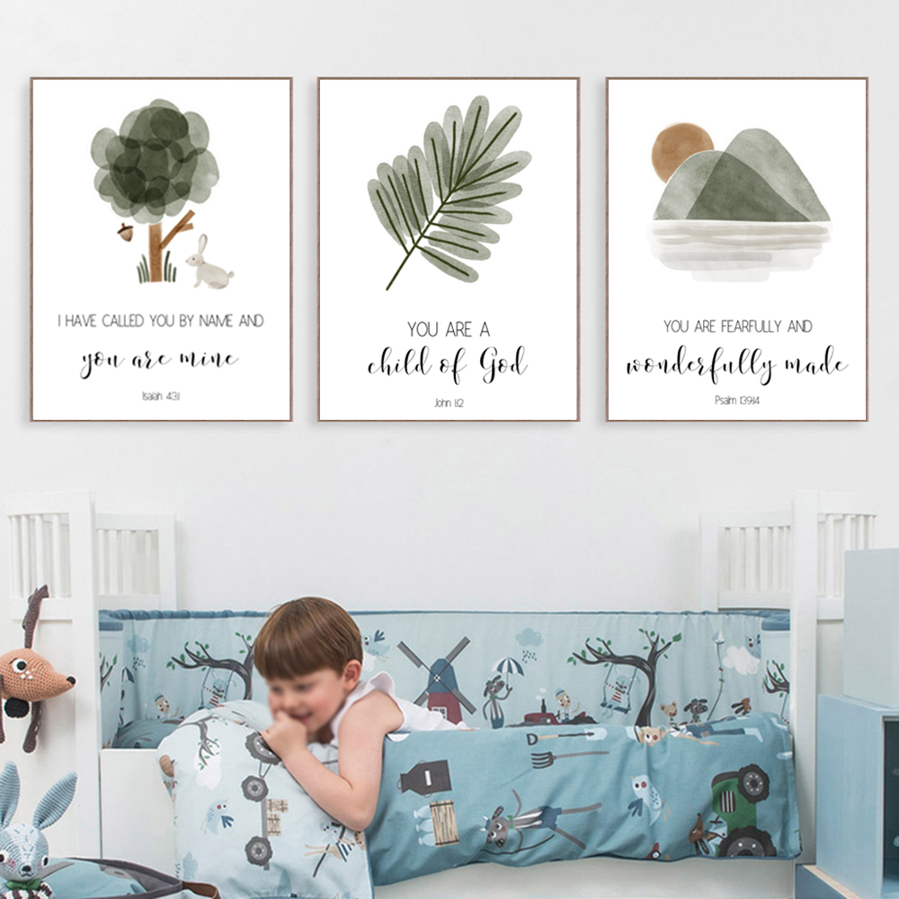 Baby Boy Nursery Quotes - Christian Nursery Wall Art Prints, Cartaz