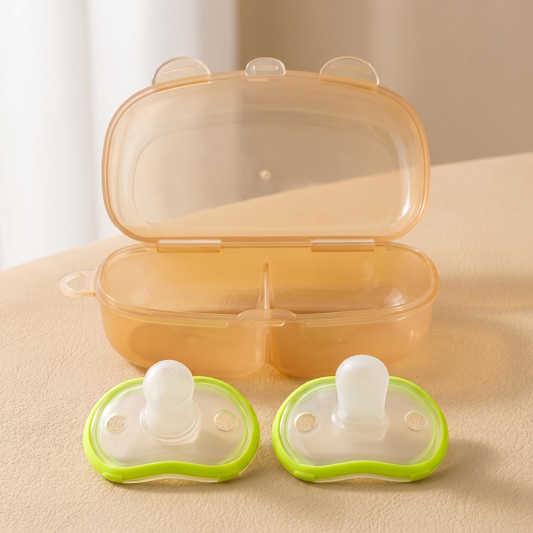 2pcs/Box Chupetas de Silicone  - Pacifier Sterilizer Case avaliação e preço