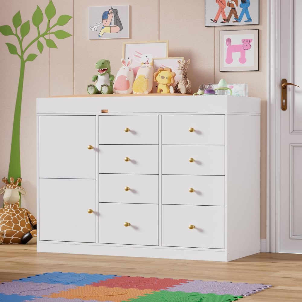 Cômoda Clássica para Bebês com - Baby Nursery Dresser avaliação e preço