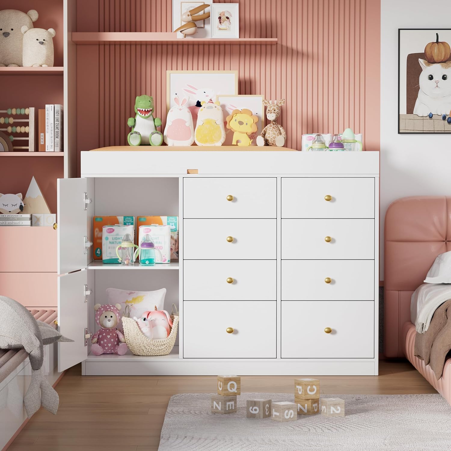 Cômoda Trocador de Fraldas, Cô - Baby Nursery Dresser avaliação e preço