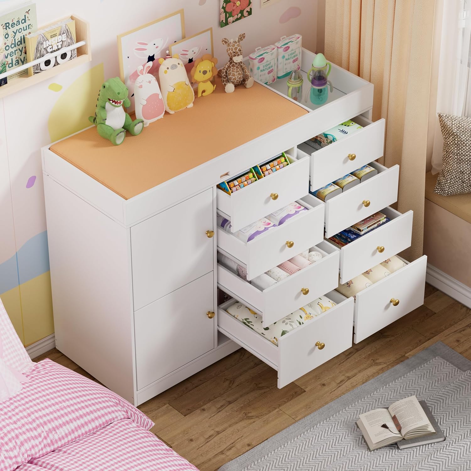 Cômoda Trocador de Fraldas, Cô - Baby Nursery Dresser avaliação e preço
