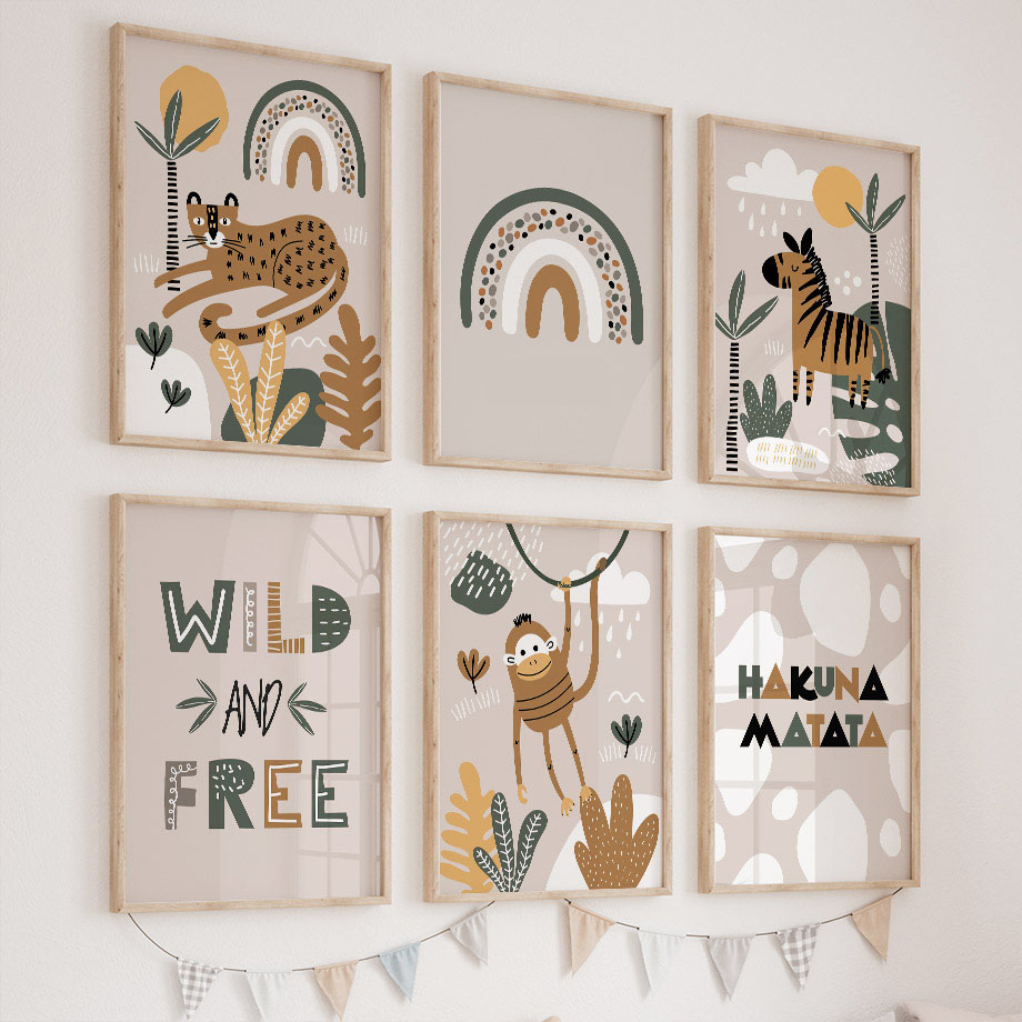 Arte de Parede de Animais da S - Baby Nursery Jungle avaliação e preço