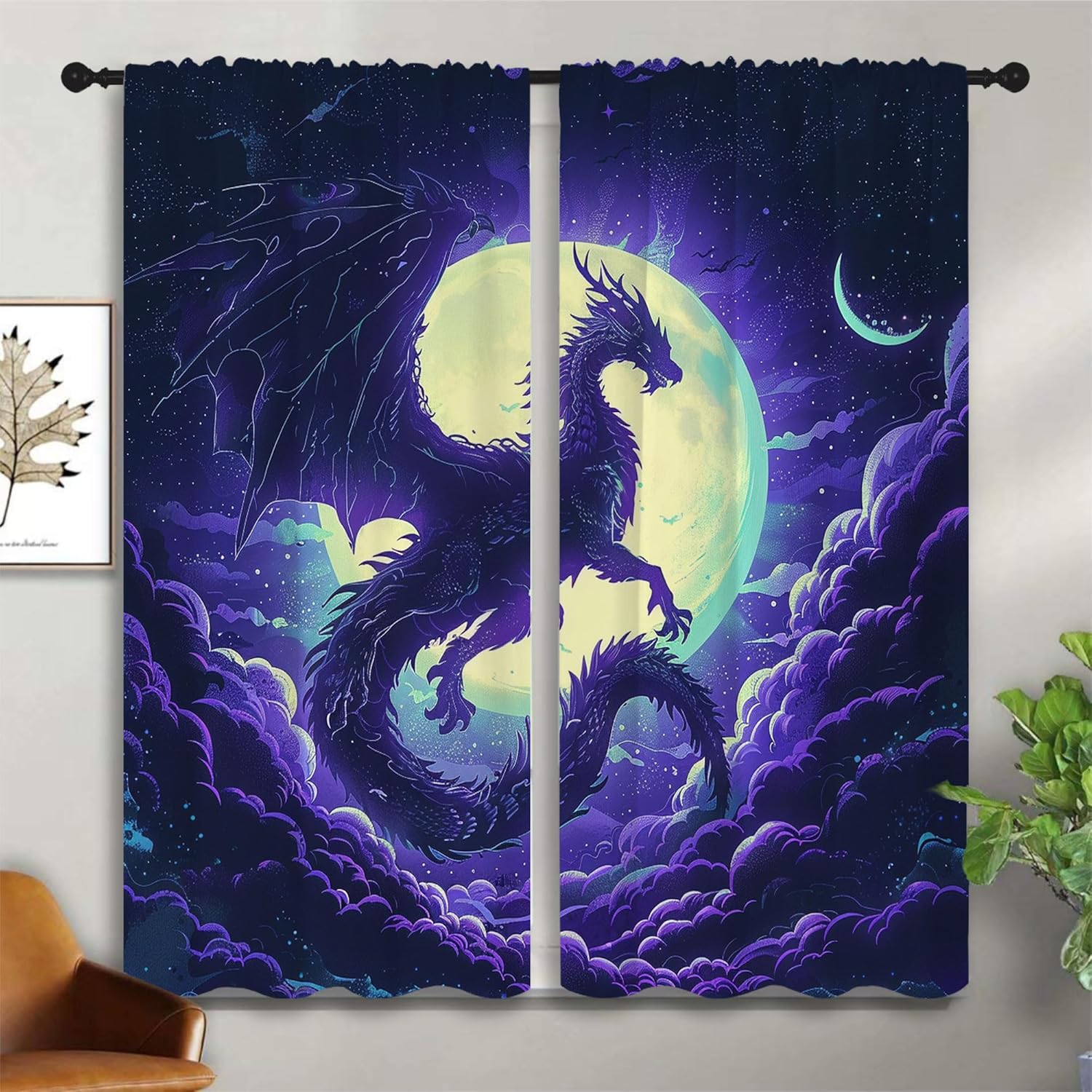 Cortinas blackout de dragão ro - Blackout Curtain Nursery avaliação e preço