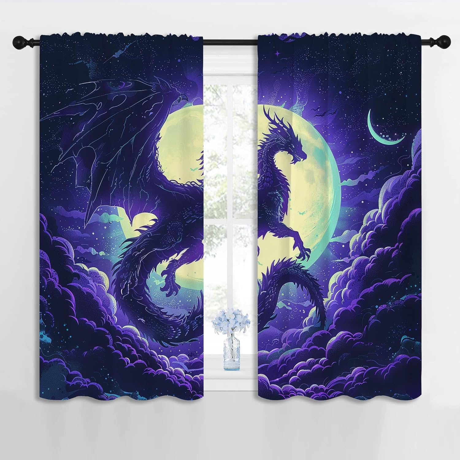 Cortinas blackout de dragão ro - Blackout Curtain Nursery avaliação e preço