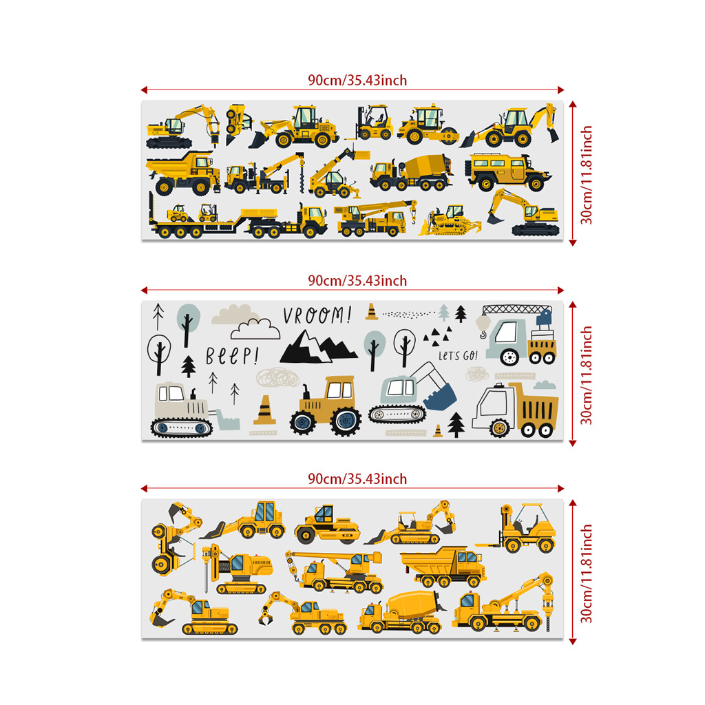Escavadeira dos desenhos anima - Baby Nursery Stickers avaliação e preço