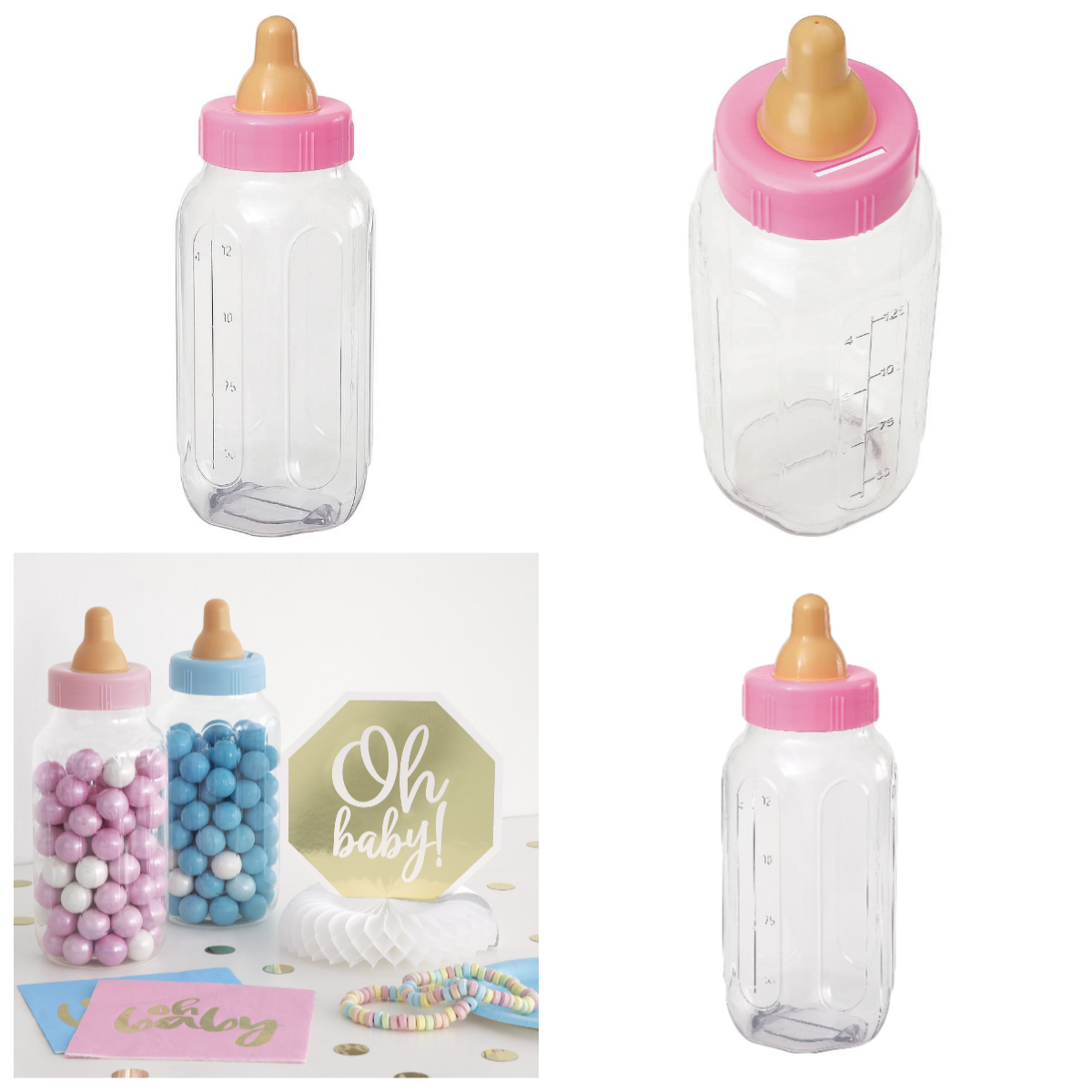 Cofrinho de Plástico Rosa de 1 - Baby Nursery Game avaliação e preço