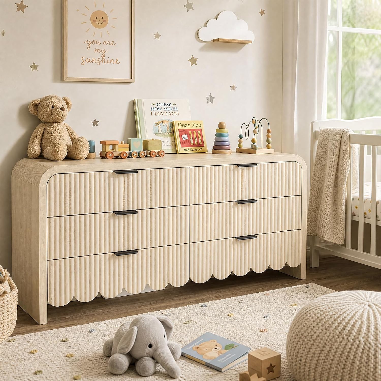 Cômoda de Madeira com 6 Gaveta - Baby Nursery Dresser avaliação e preço