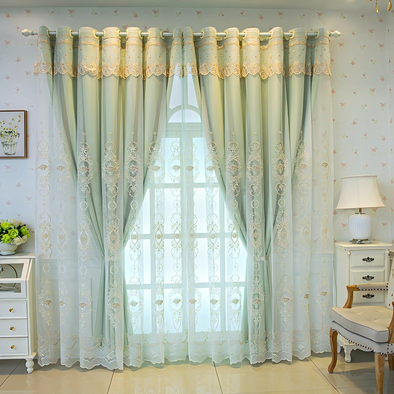 1 peça Cortina Vintage Verde d - Blackout Curtain Nursery avaliação e preço