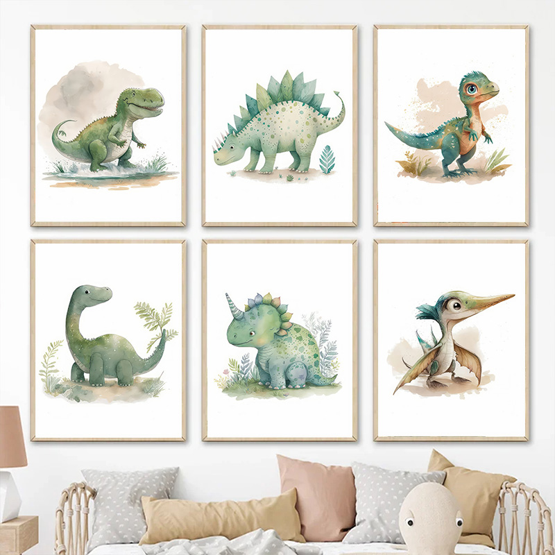 Pôster de Dinossauro Kawaii da - Baby Nursery Jungle avaliação e preço