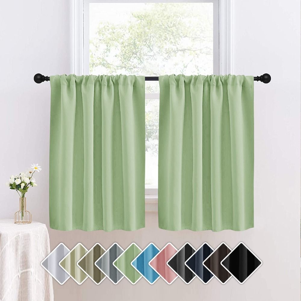 Cortinas de camada curta de co - Blackout Curtain Nursery avaliação e preço