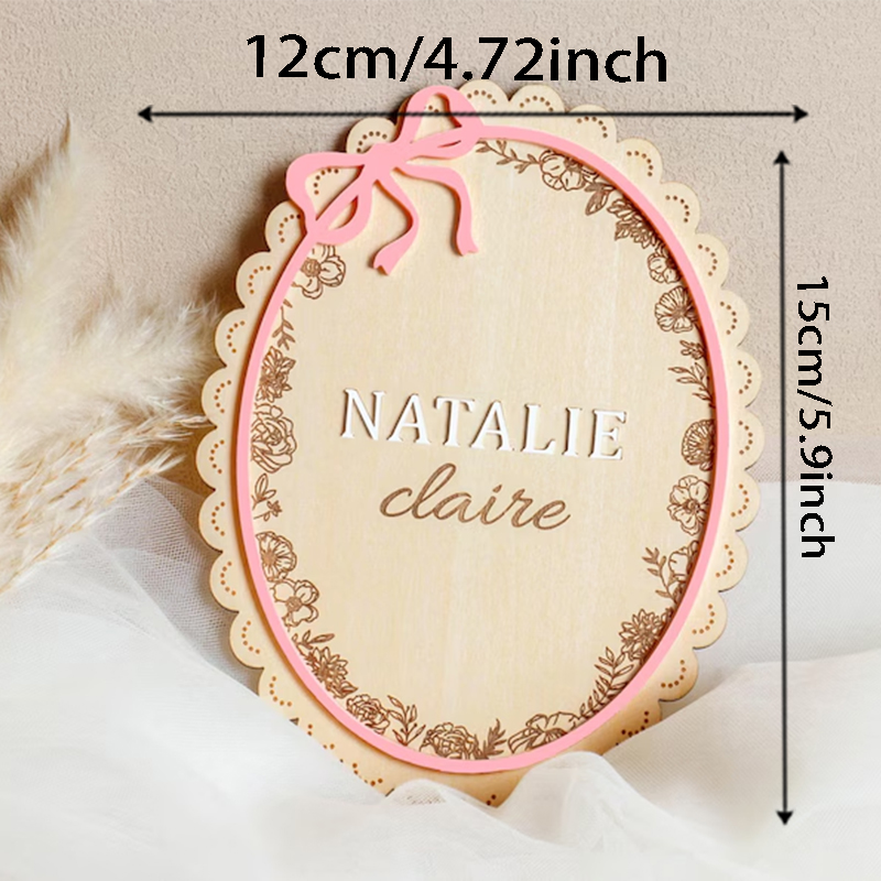 Placa de Nome de Madeira para  - Baby Nursery Name Sign avaliação e preço