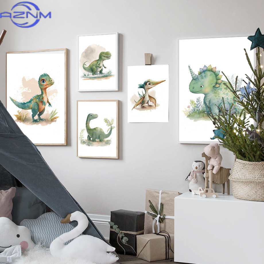 Pôster de Dinossauro Kawaii da - Baby Nursery Jungle avaliação e preço