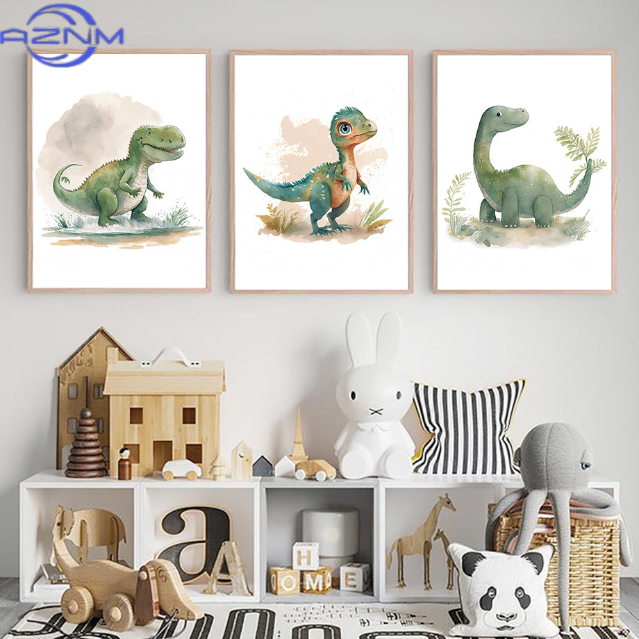 Pôster de Dinossauro Kawaii da - Baby Nursery Jungle avaliação e preço