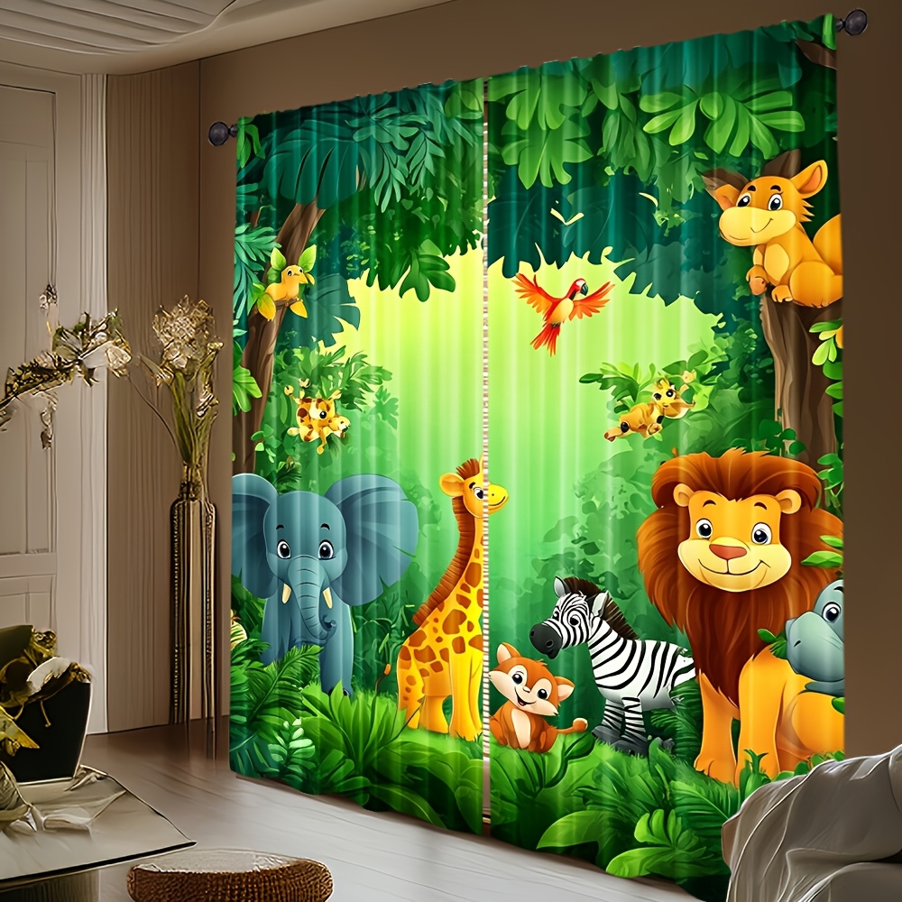 2 Cortinas de Animais em Estil - Baby Nursery Jungle avaliação e preço