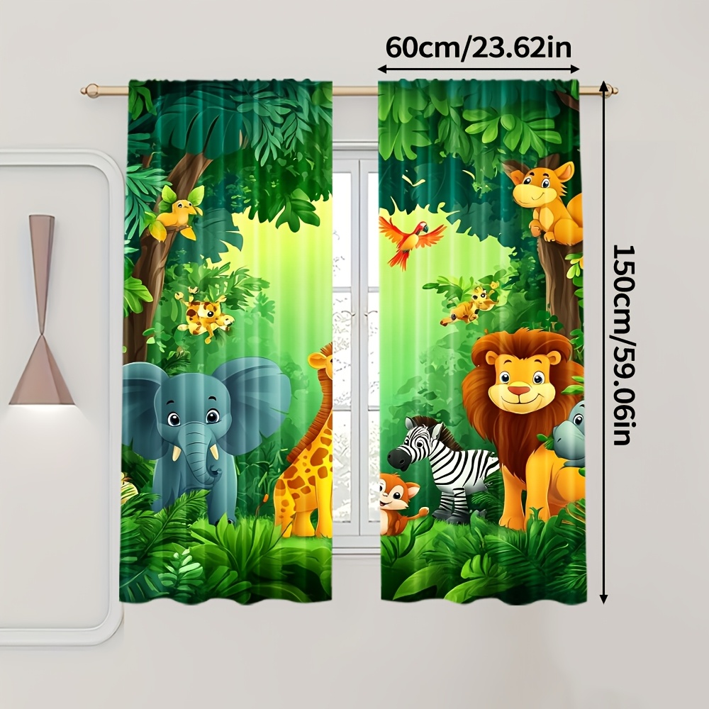 2 Cortinas de Animais em Estil - Baby Nursery Jungle avaliação e preço