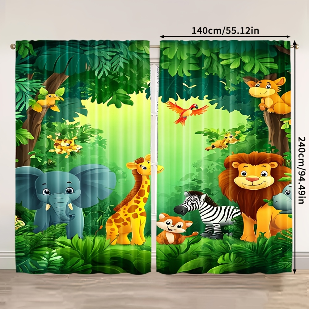 2 Cortinas de Animais em Estil - Baby Nursery Jungle avaliação e preço