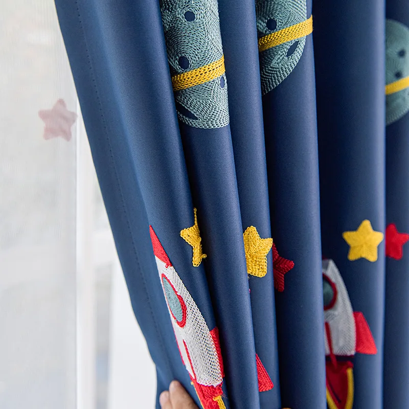 Azul marinho dos desenhos anim - Blackout Curtain Nursery avaliação e preço
