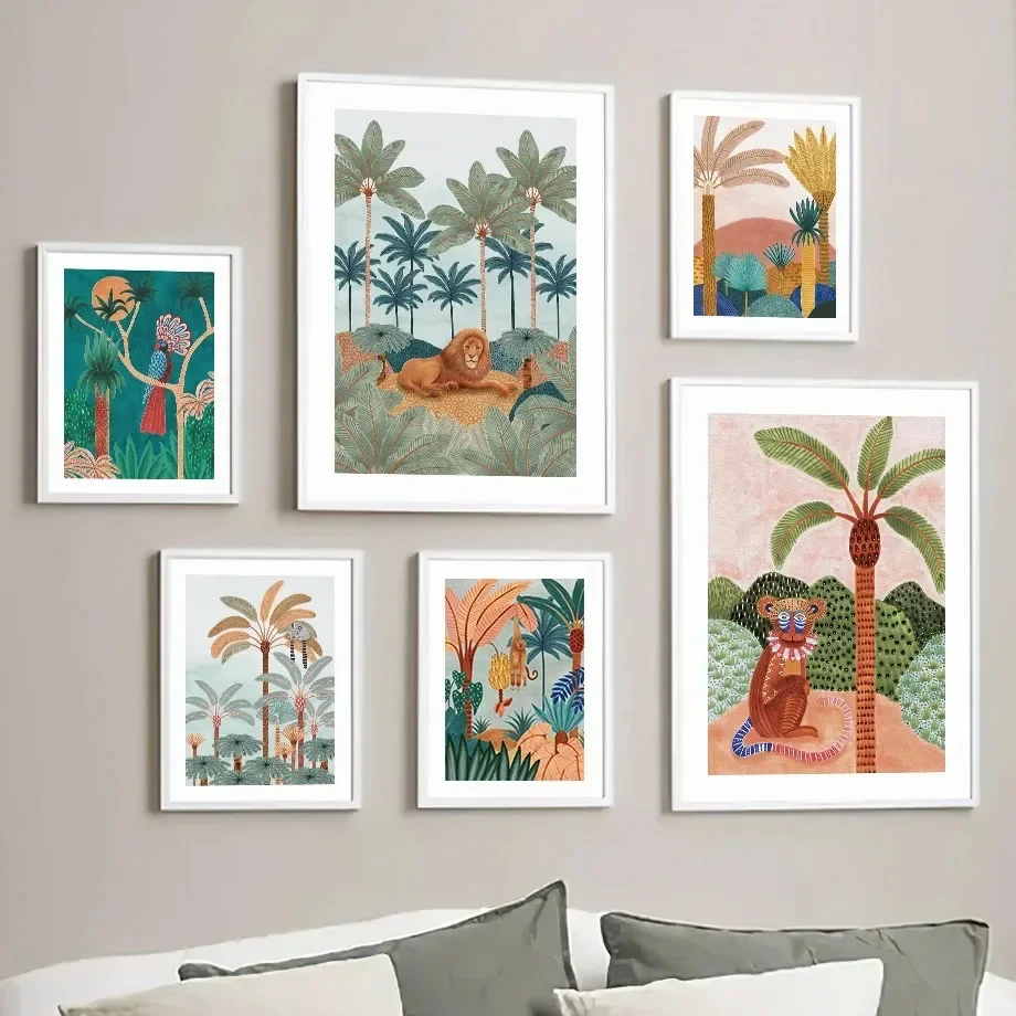 Pôster de Pintura em Tela com  - Baby Nursery Jungle avaliação e preço