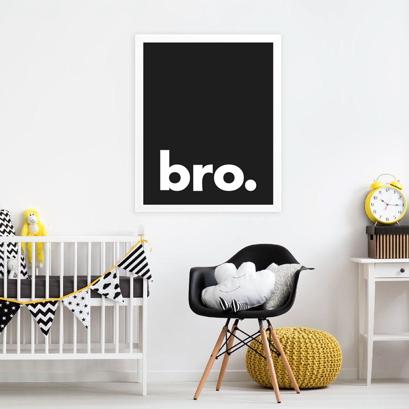 Irmão, meu. Impressão minimali - Baby Boy Nursery Quotes avaliação e preço