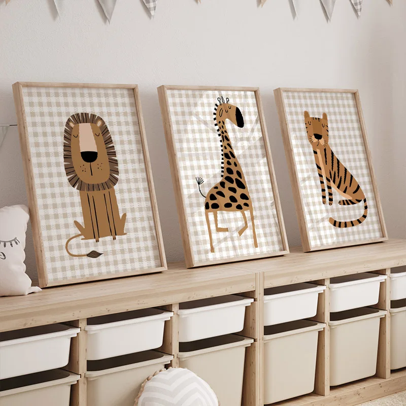 1PC Quadro Decorativo Sem Mold - Baby Nursery Jungle avaliação e preço