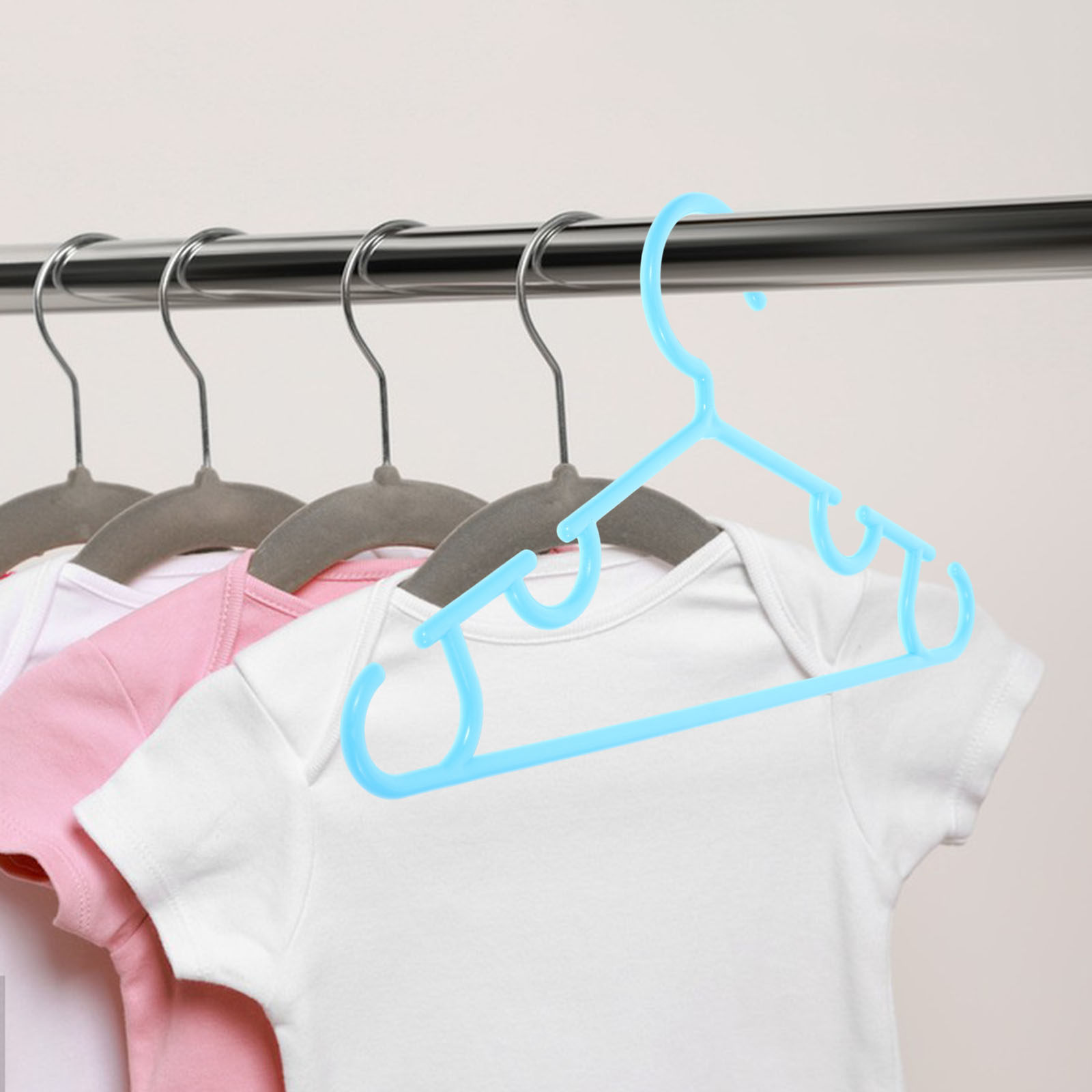 10 Peças Cabides de Plástico A - Closet Organizer Baby avaliação e preço