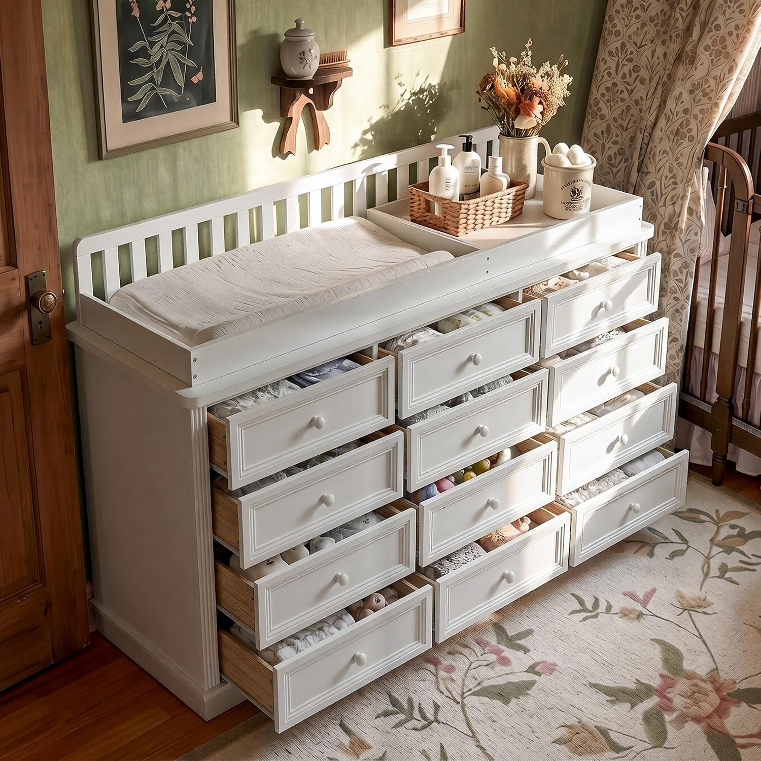 Cômoda Trocador de Bebê, Estaç - Baby Nursery Dresser avaliação e preço