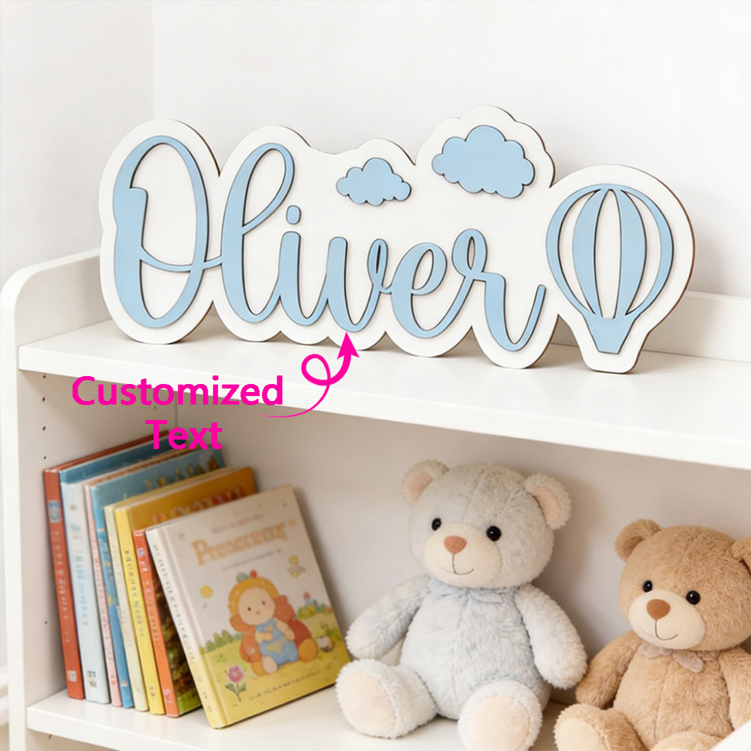 Placa de Quarto Personalizada  - Baby Nursery Name Sign avaliação e preço