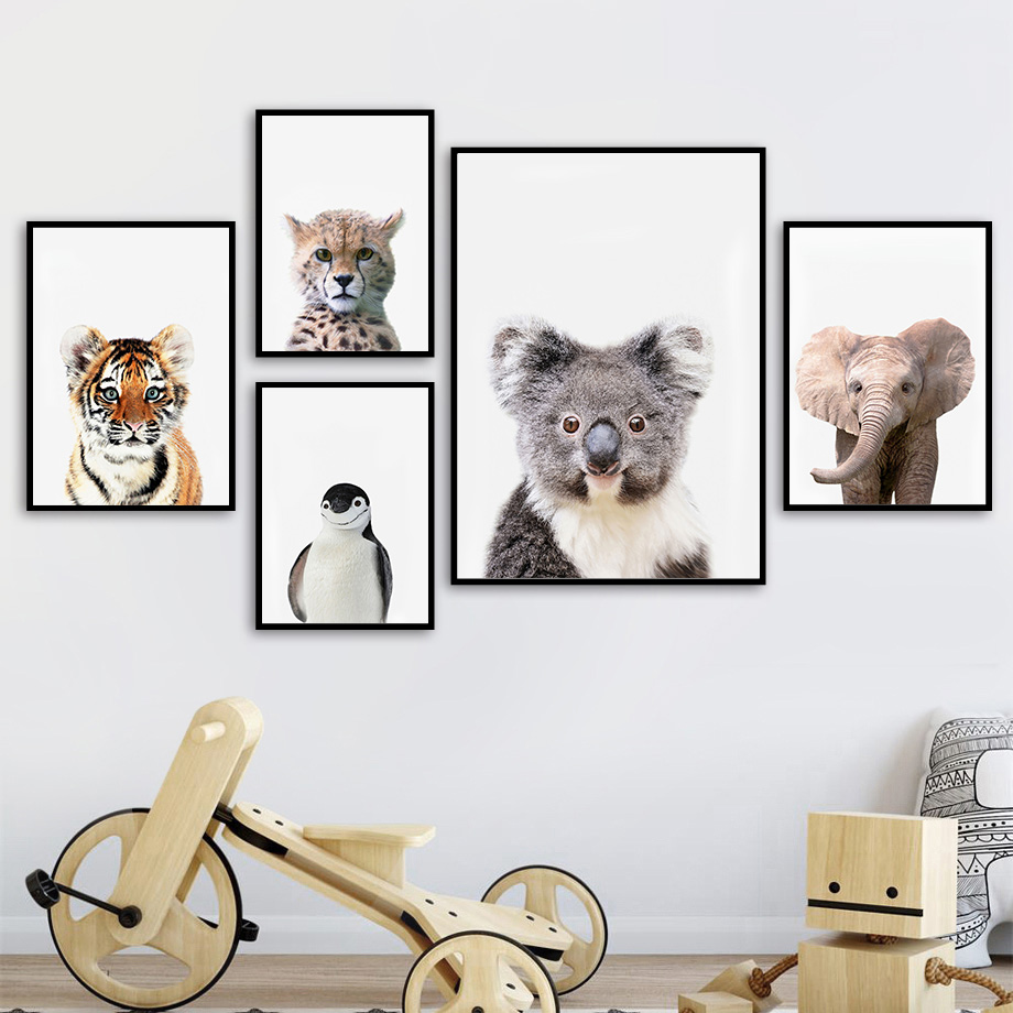 1 peça de pintura em tela sem  - Baby Nursery Jungle avaliação e preço