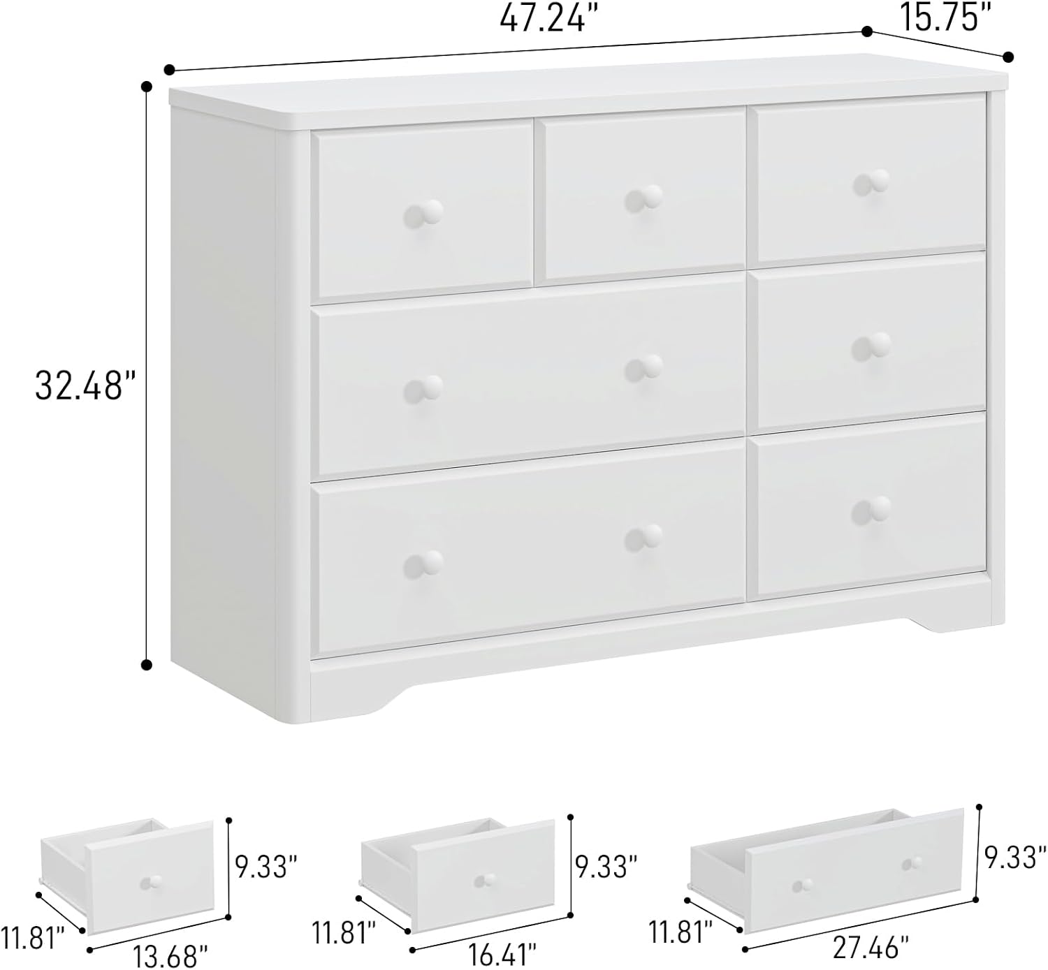 Cômoda com 7 Gavetas para Quar - Baby Nursery Dresser avaliação e preço