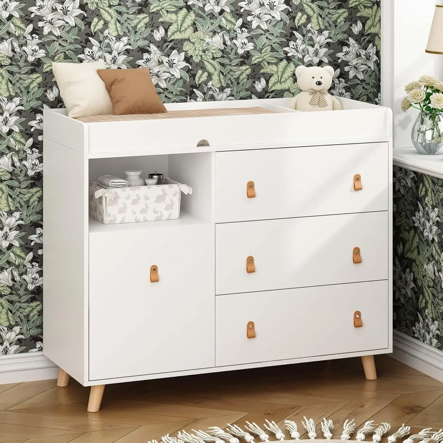 Cômoda para Bebê com Mesa Troc - Baby Nursery Dresser avaliação e preço