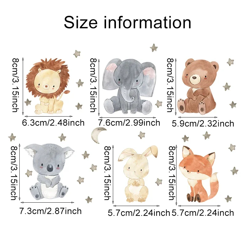 Adesivos de parede de animais  - Baby Nursery Stickers avaliação e preço