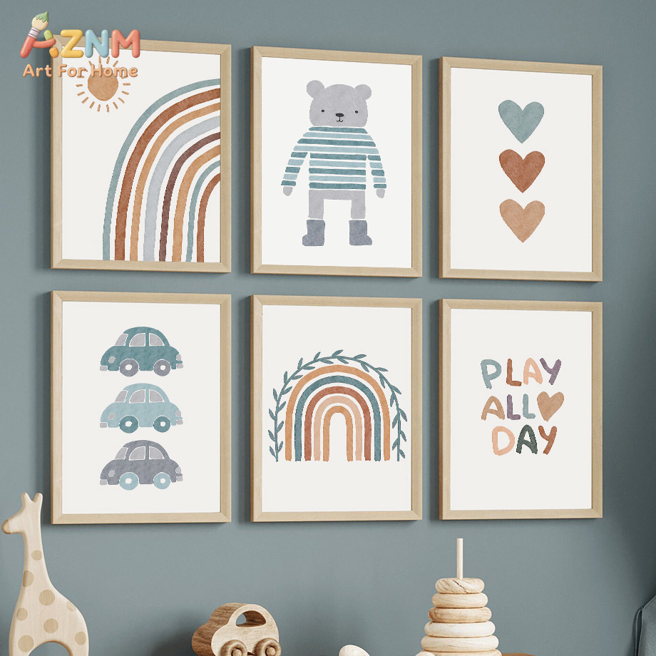 AZNM Arte de Parede em Tela co - Baby Boy Nursery Quotes avaliação e preço