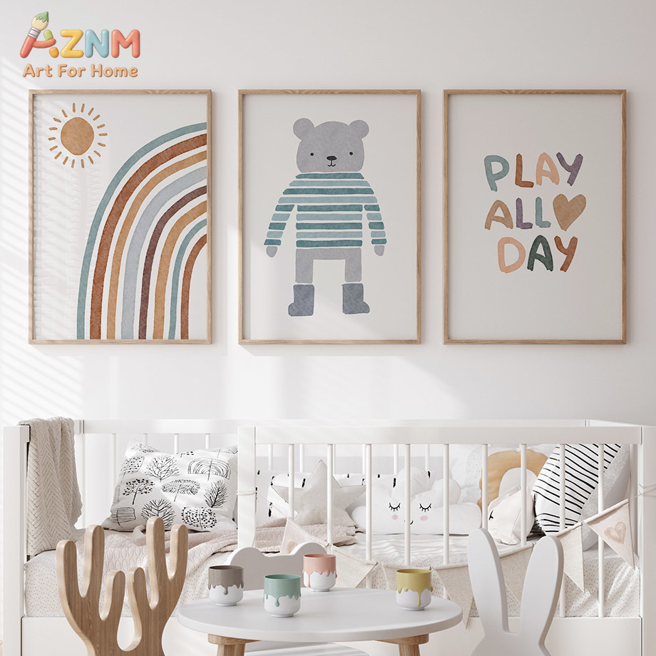 AZNM Arte de Parede em Tela co - Baby Boy Nursery Quotes avaliação e preço