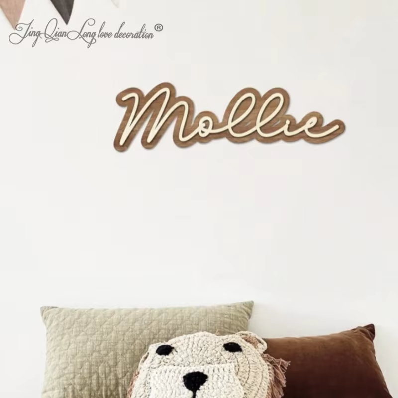 Sinal de nome de madeira perso - Baby Nursery Name Sign avaliação e preço