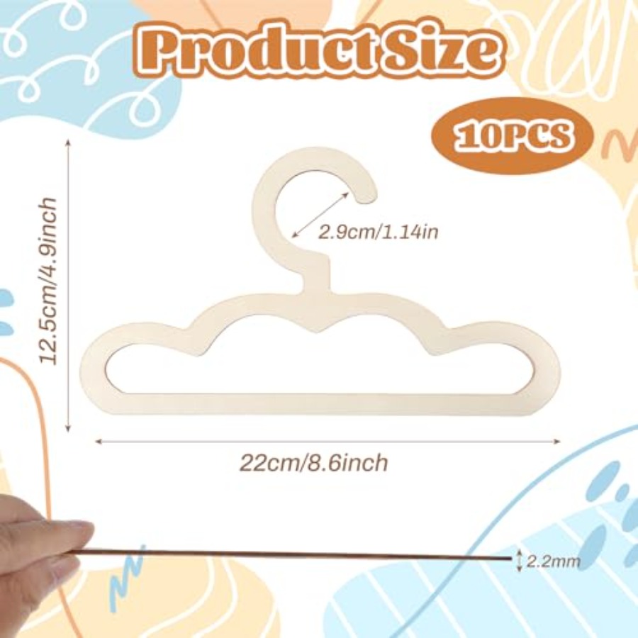 10 Cabides de Madeira para Arm - Closet Organizer Baby avaliação e preço