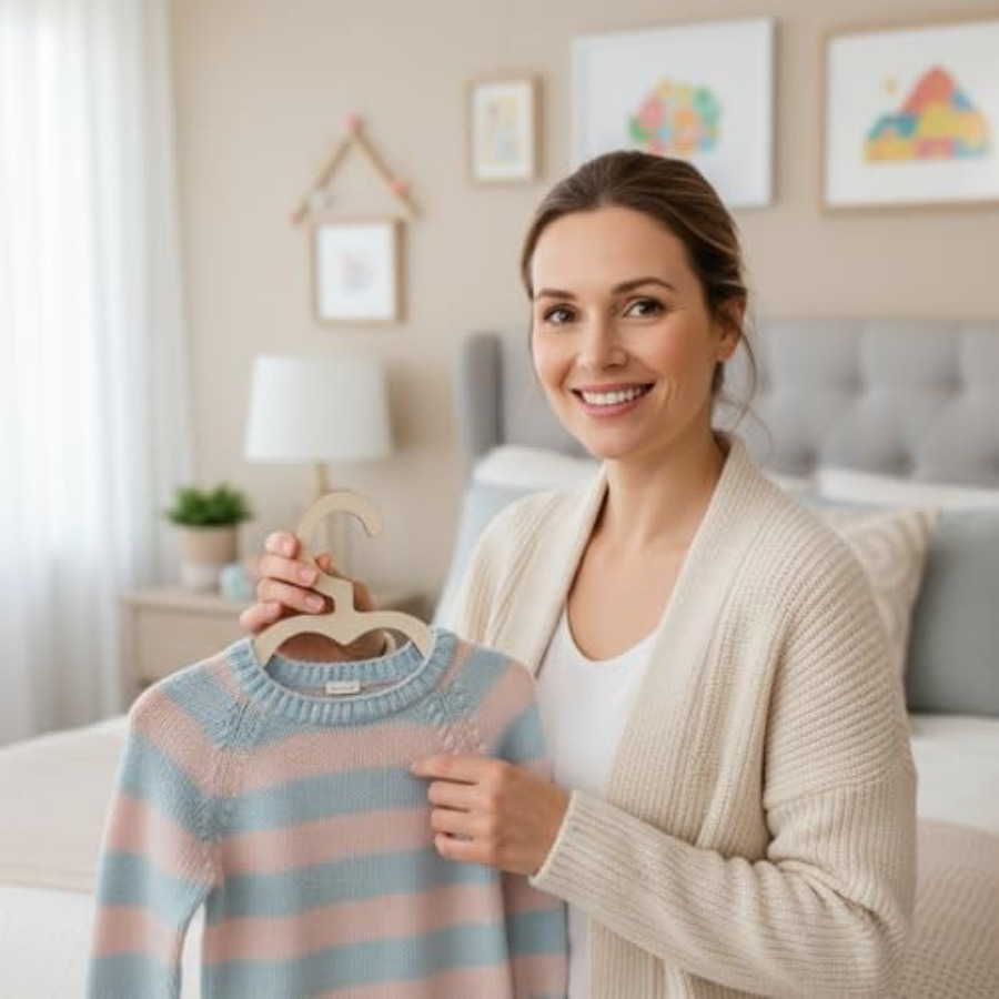 10 Cabides de Madeira para Arm - Closet Organizer Baby avaliação e preço
